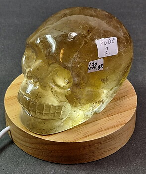 Rökkvarts / Bergkristall, Dödskalle -  638gram