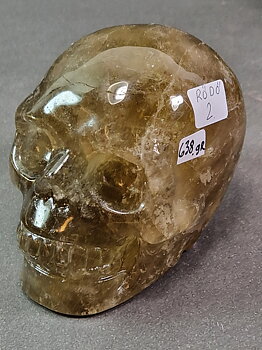 Rökkvarts / Bergkristall, Dödskalle -  638gram