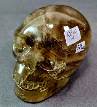 Rökkvarts / Bergkristall, Dödskalle -  586gram