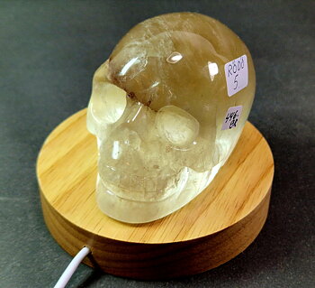 Rökkvarts / Bergkristall, Dödskalle -  446gram