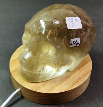 Rökkvarts / Bergkristall, Dödskalle -  648gram
