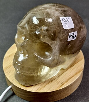 Rökkvarts / Bergkristall, Dödskalle -  618gram