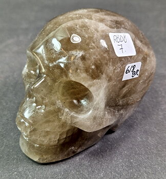 Rökkvarts / Bergkristall, Dödskalle -  618gram