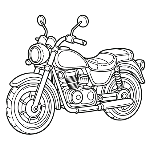 Motorcykel Detaljerad