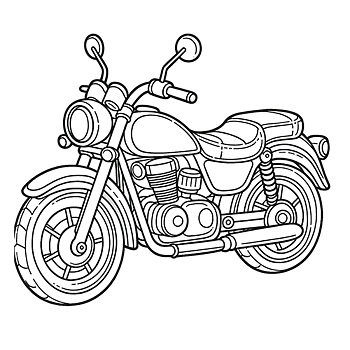 Motorcykel Detaljerad