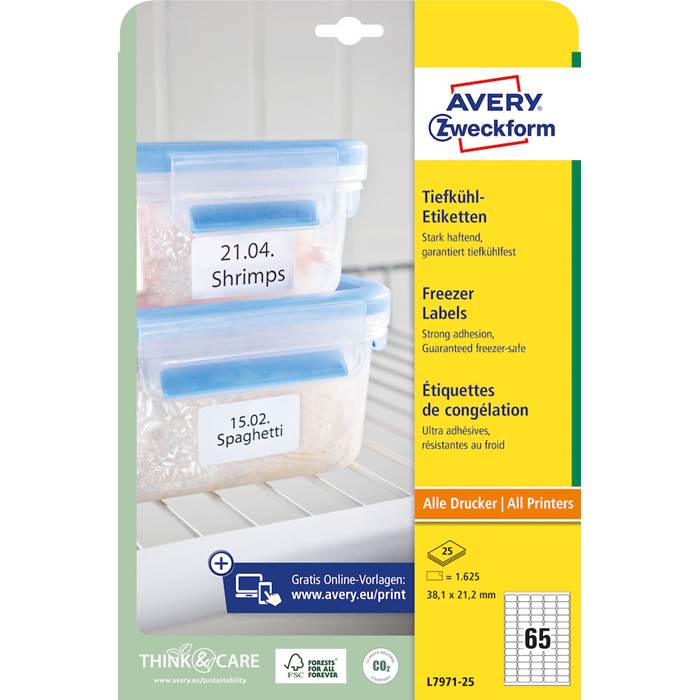 Frysetiket 38,1x21,2 1625/fp - 2