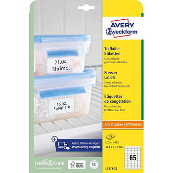 Frysetiket 38,1x21,2 1625/fp