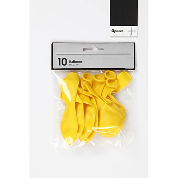 Ballonger rund 23cm gul 10/fp