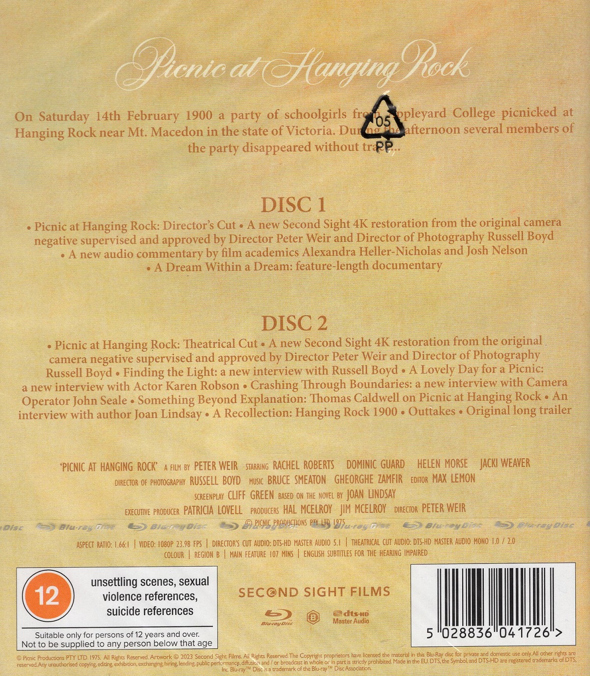 Picnic At Hanging Rock (ej svensk text) (Blu-ray) - 2