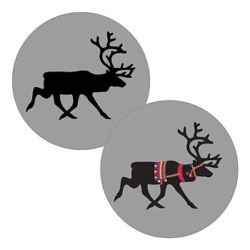 Glasunderlägg Renar