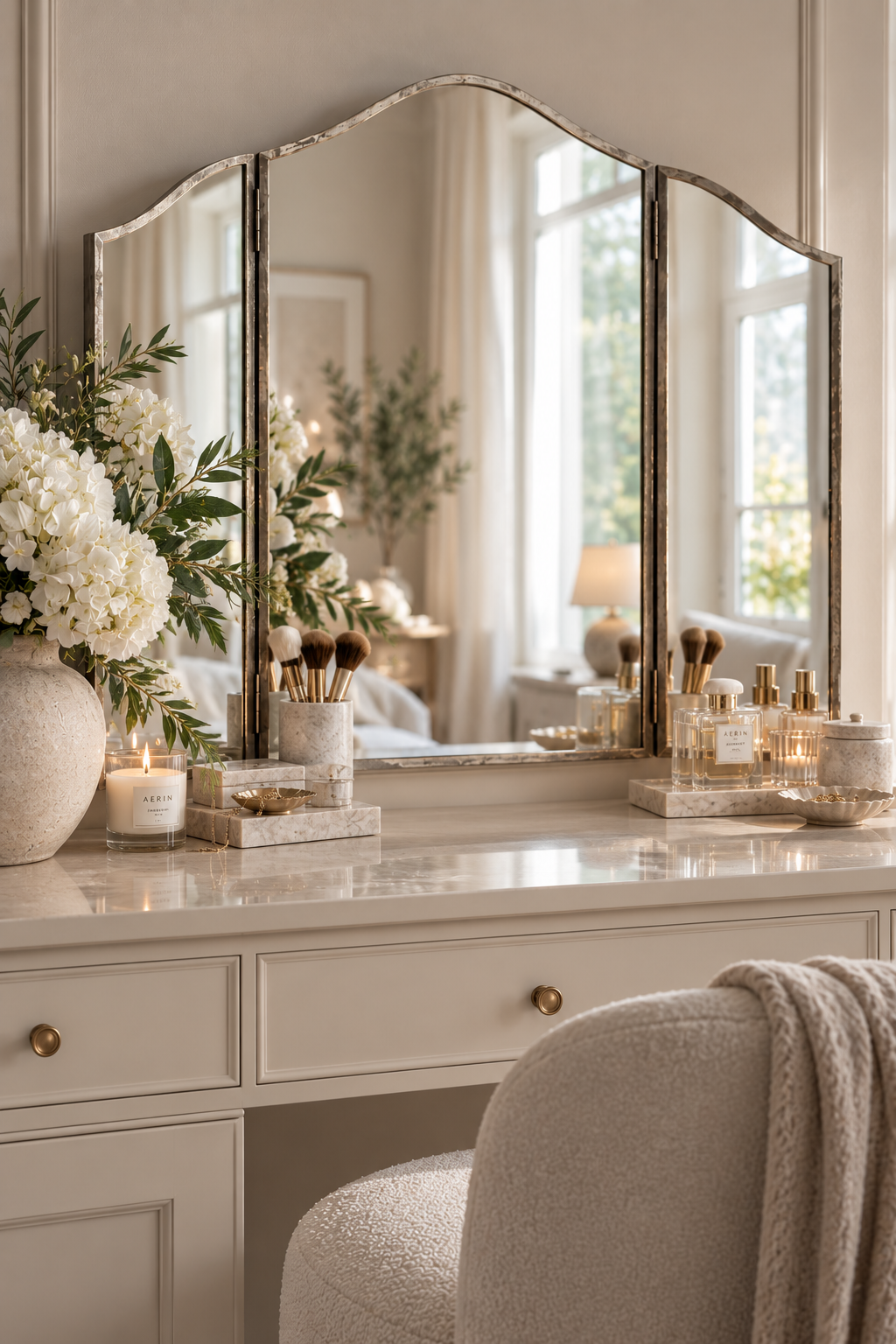 3-piece mirror - Antique silver