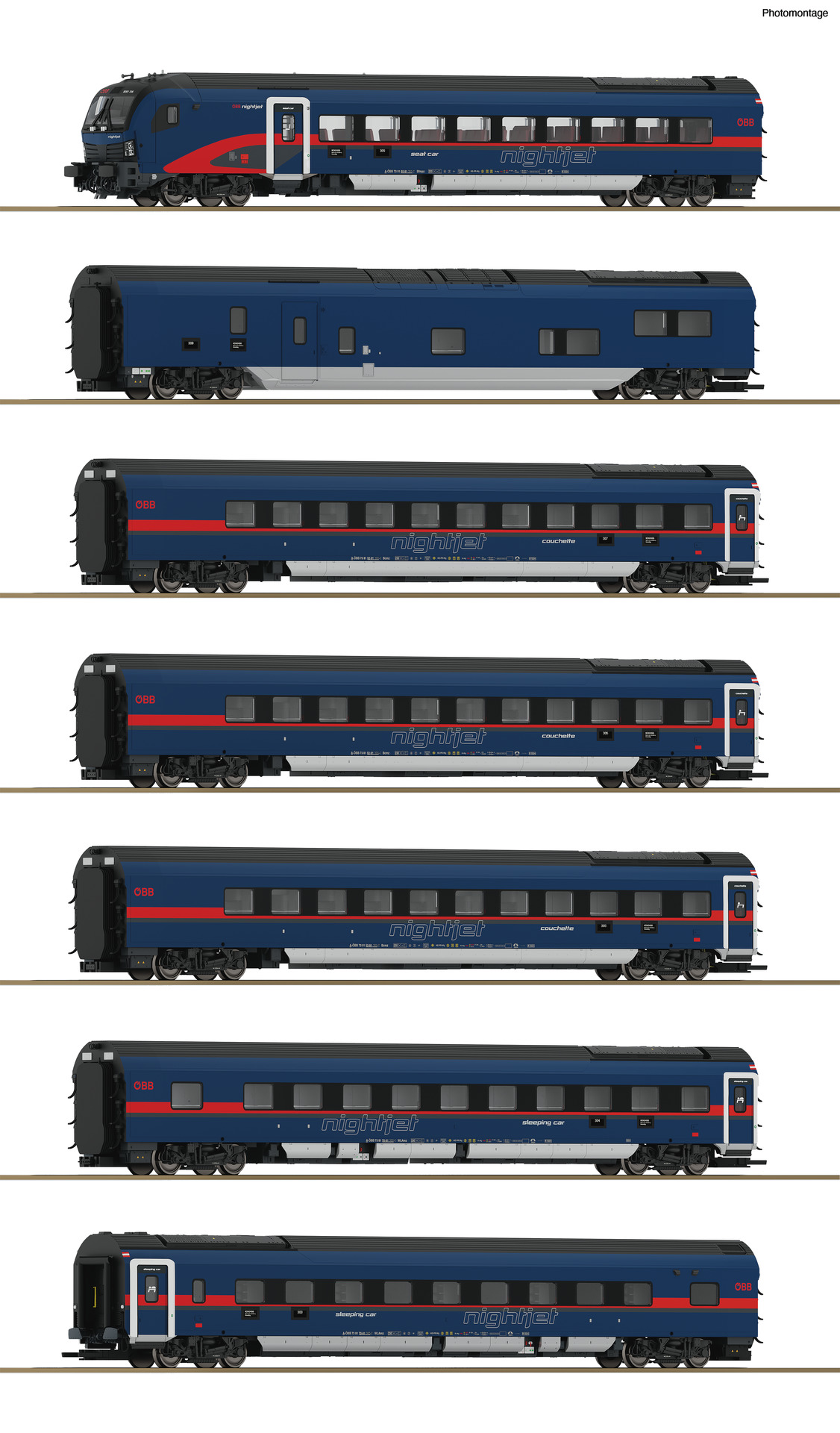 7er Set Nightjet ÖBB DC