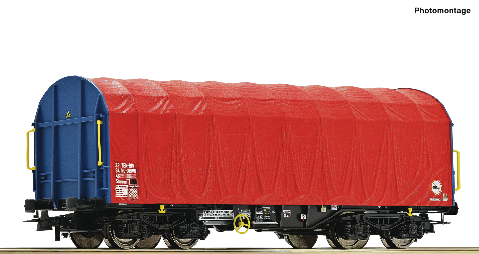 Schiebeplanenwag. Onrail