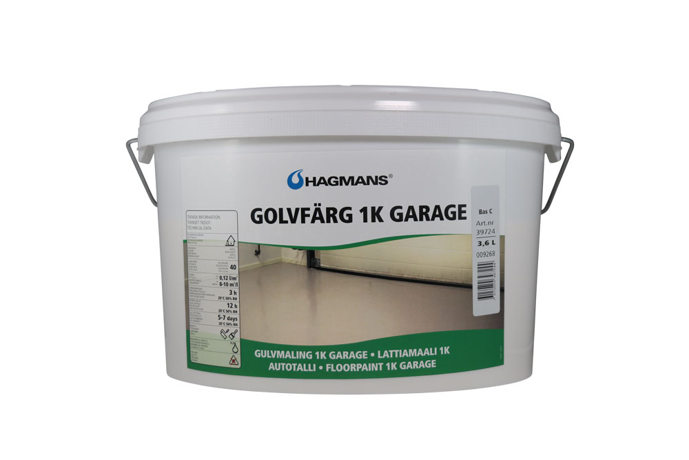 Hagmans Golvfärg 1K Garage Bas-C 0,9 L