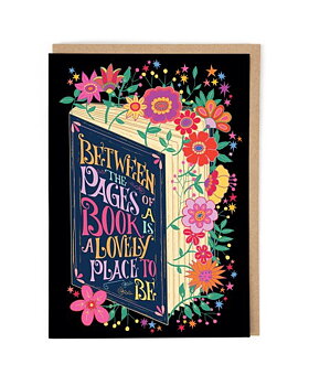 Lost Plots : Between the Pages of a Book is a Lovely Place to Be - Kort med kuvert