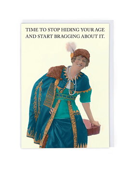 Champagne : Time to stop hiding your age - kort med kuvert 