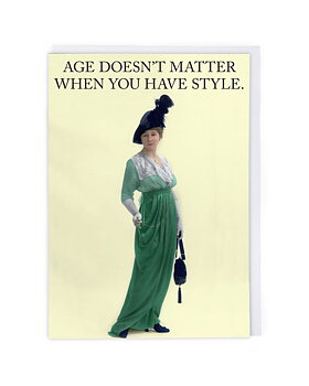 Champagne : Age doesn't matter when you have style - kort med kuvert 