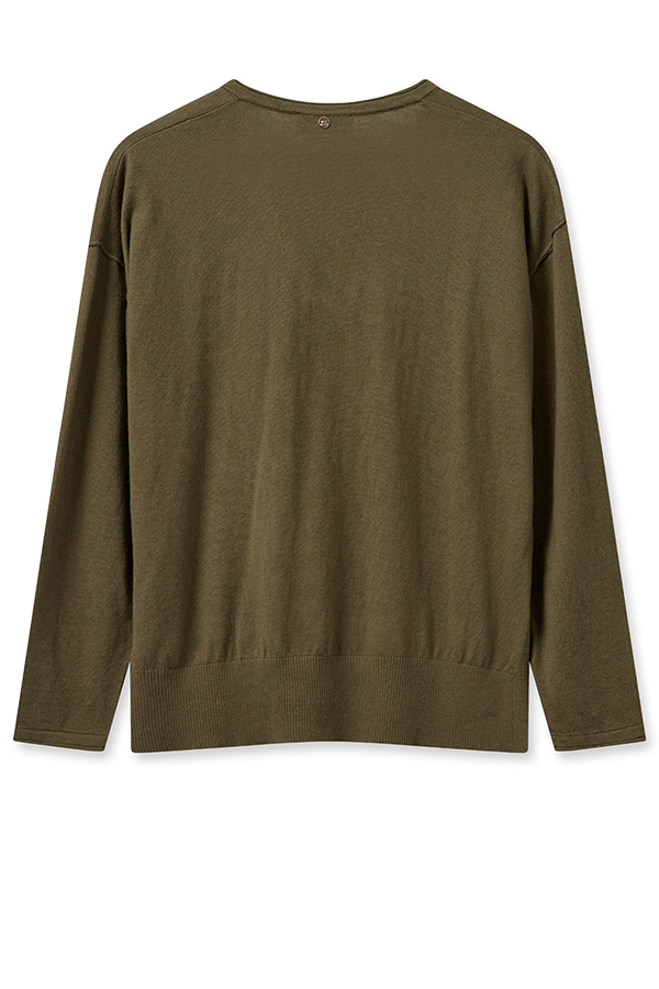 Mos Mosh - MMTani V-neck Knit Burnt Olive - 5