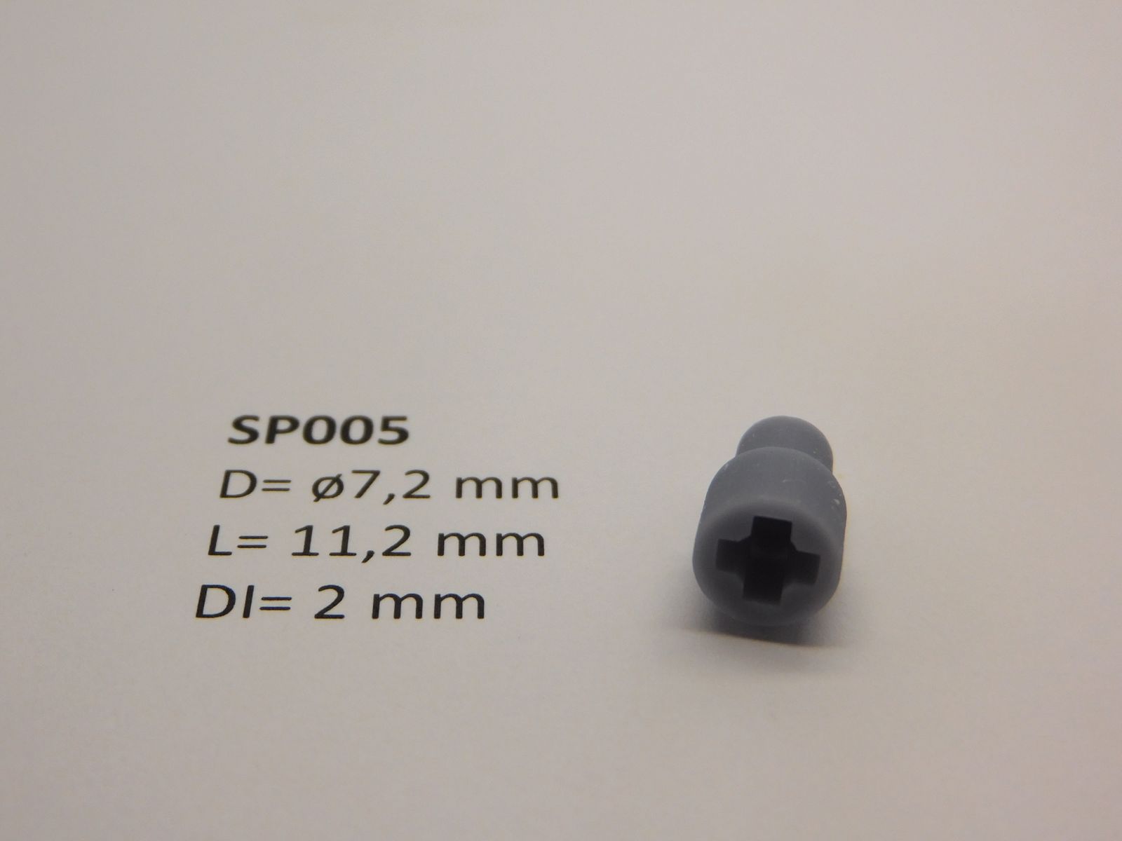 Kardankoppling, ø 7.2 x 11.2 med kors - för 2 mm axel