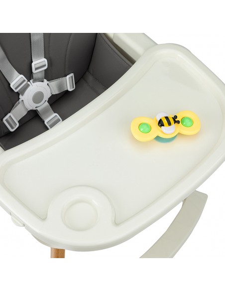 Barnmatstol Momi Flovi White/Grey 2i1 - 5