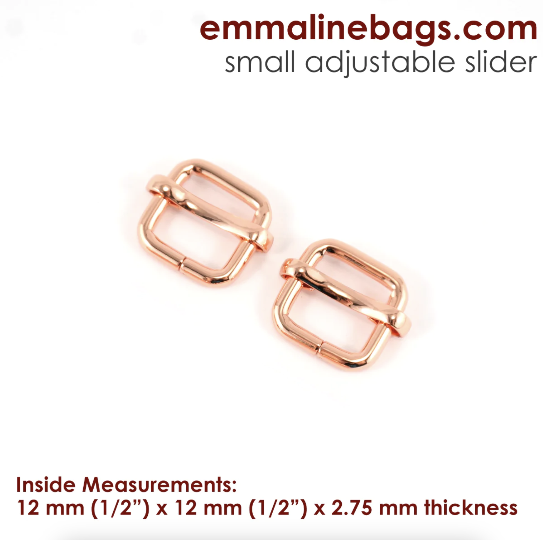 Justerspänne - 1/2" - koppar - 2-pack - Emmaline