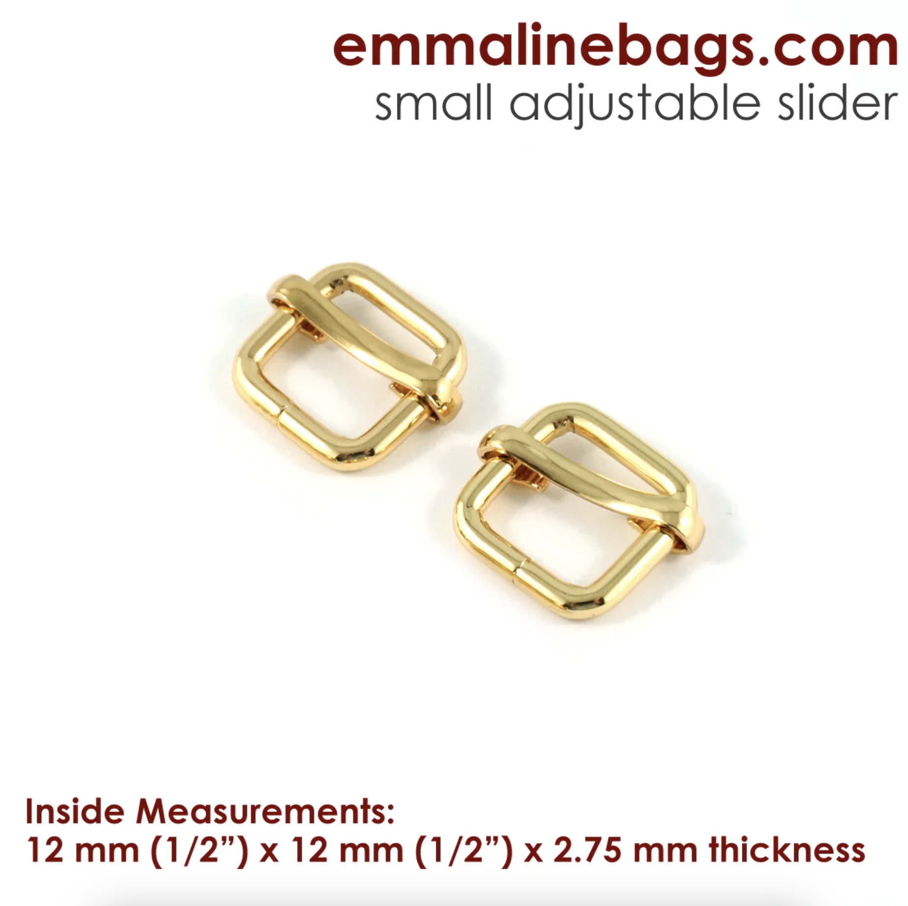 Justerspänne - 1/2" - guld - 2-pack - Emmaline