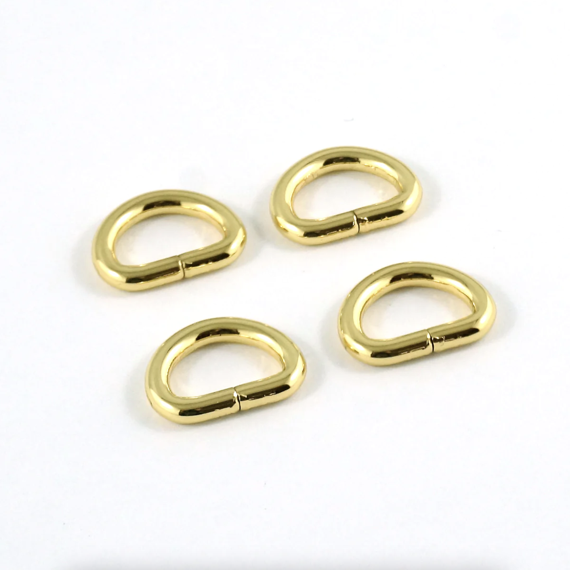 D-ringar - 1/2" - guld - 4-pack - Emmaline