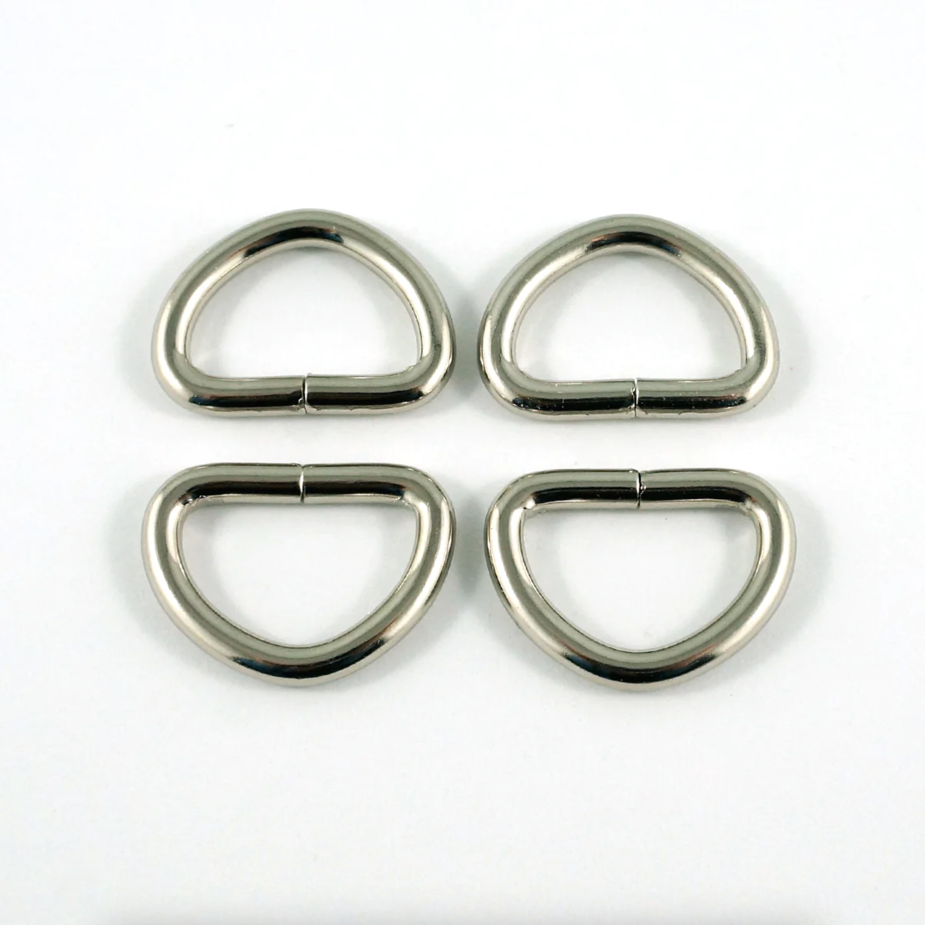 D-ringar - 1/2" - nickel - 4-pack - Emmaline