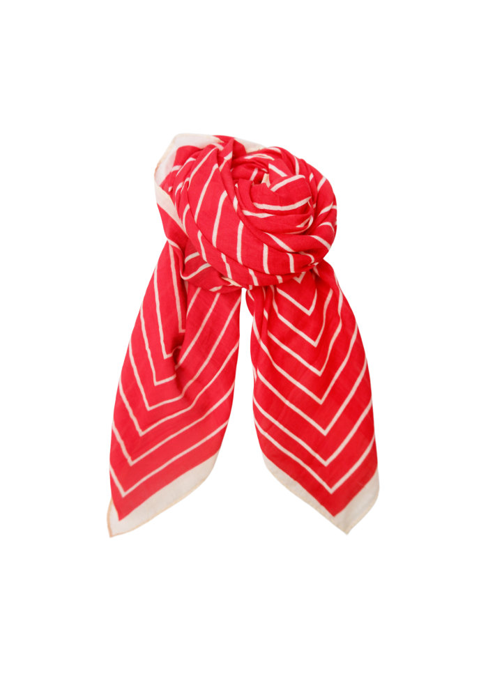 Black Colour - Alora Mini Scarf Red