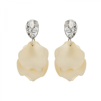 Paloma Small Earring  Ivory/Silver 