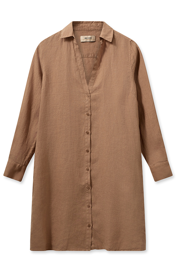 Mos Mosh - MMRielle Linen Dress Cinnamon Swirl - 3