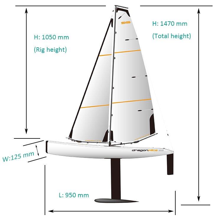 Segelbåt Joysway Dragon Flite 95 V2 PNP utan Radioutrustning - 3