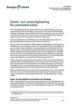 Studie- och yrkesvägledning för samhällets bästa - pdf