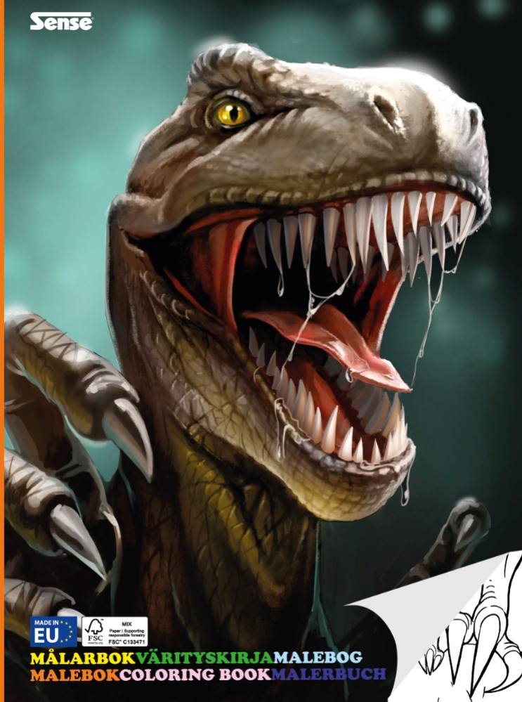 Målarbok Dino