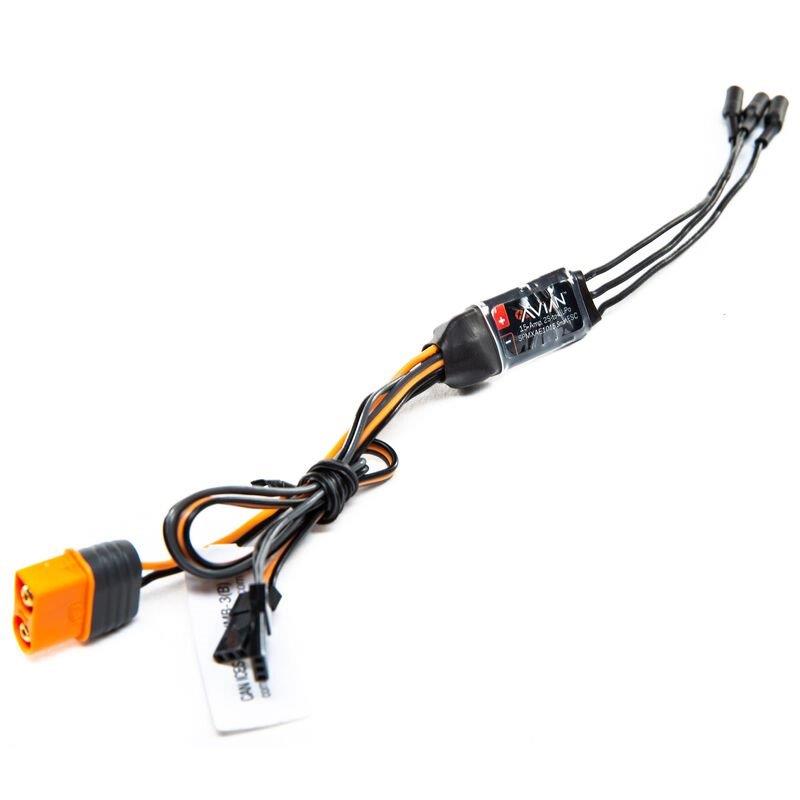 Spektrum Avian 15 Amp Brushless Smart ESC, 2S-4S: IC3 - 4