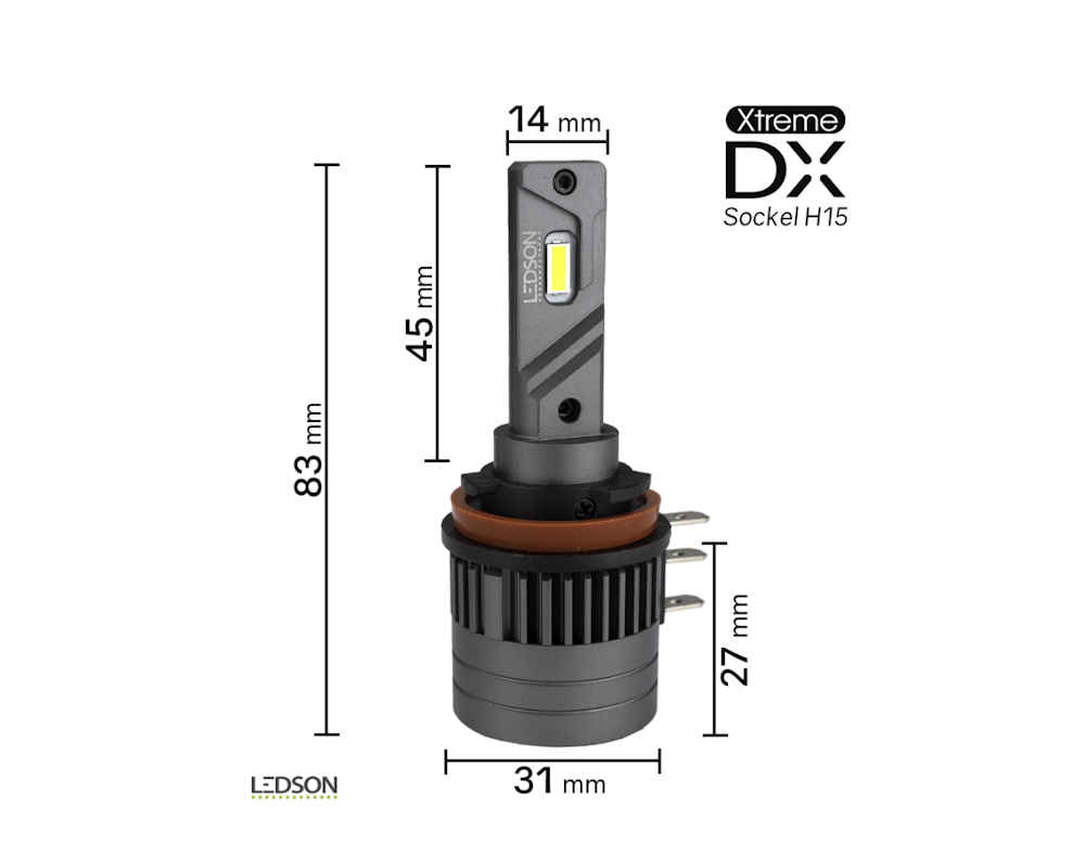 H15 LEDSON Xtreme DX LED för halogen-strålkastare  - 2