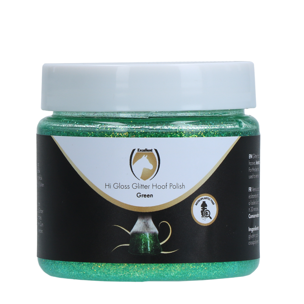Excellent Hi Gloss Glitter Hoof Polish 150 ml - Green