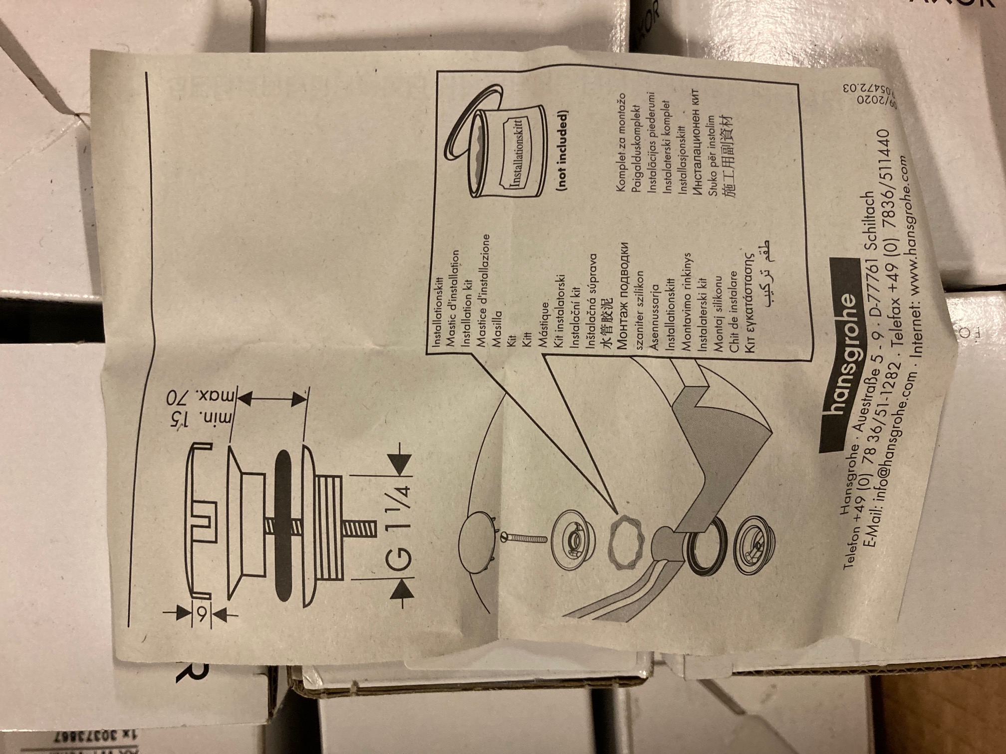 Hansgrohe Bottenventil (Ny) - 4