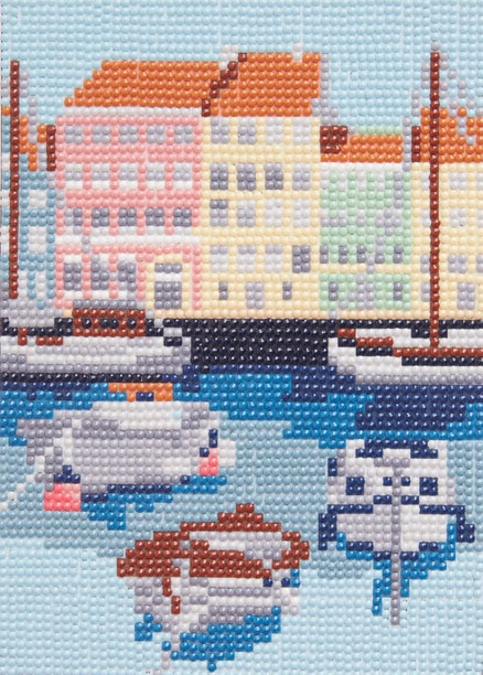 Diamond Painting - Hamnmotiv - 2