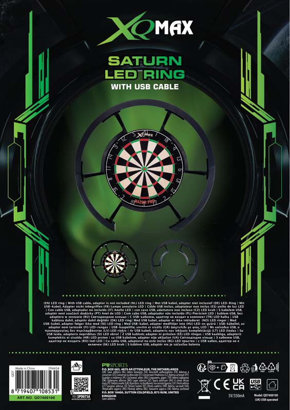XQ Max Saturn 300 Dartboard Lighting Dartstore Suomi