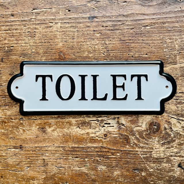 Skylt i plåt - Toilet