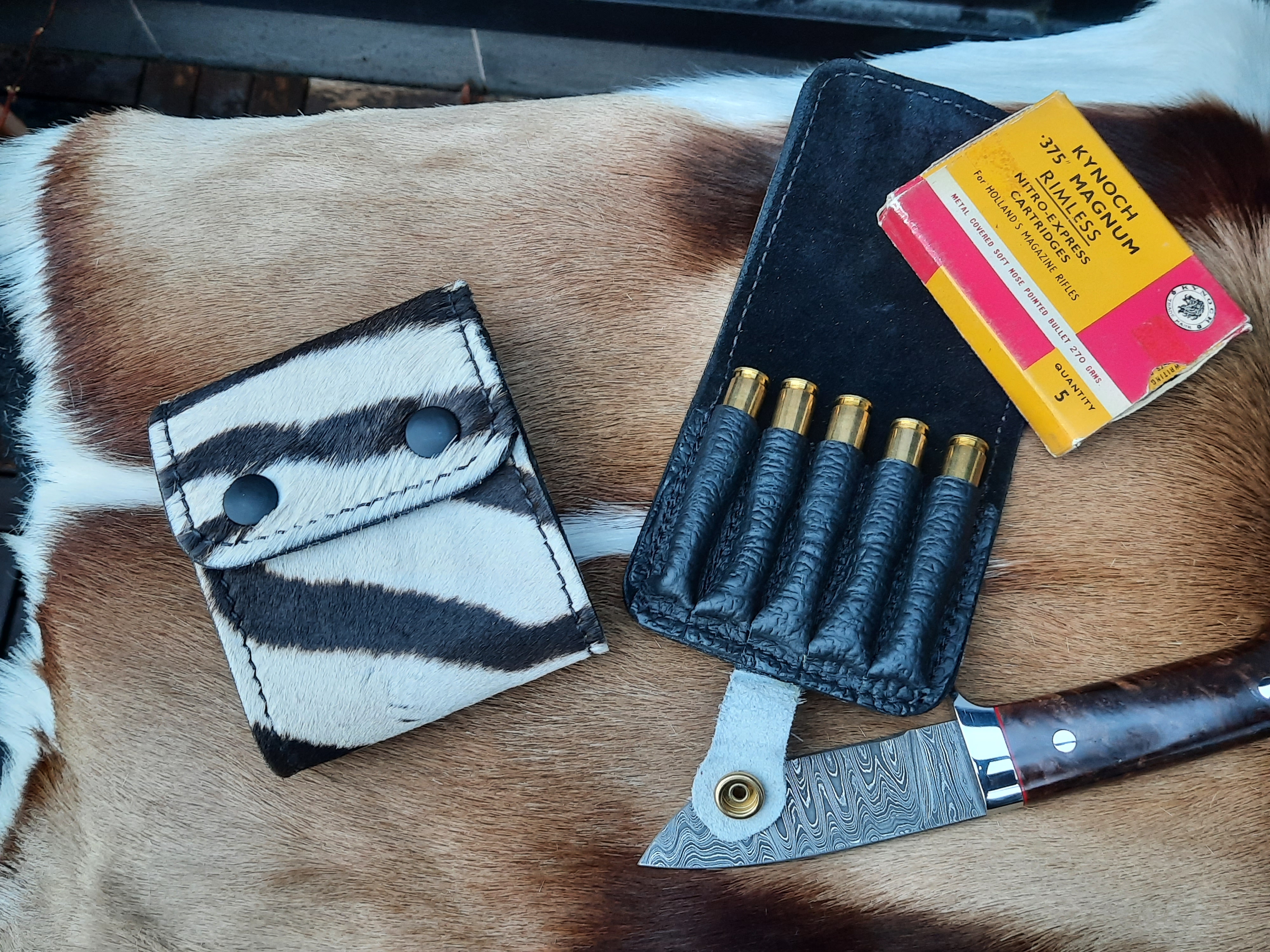Cartridge Belt Slides, Pouches - Zebra & Cape Buffalo - 100% Safari - 6