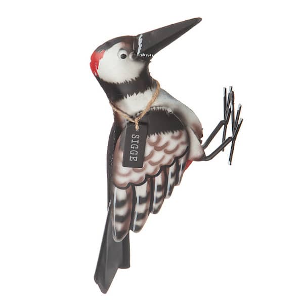 Hackspett, fågel i hamrad plåt, 23 cm - 2