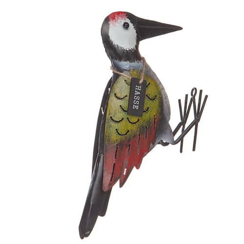 Hackspett, fågel i hamrad plåt, 23 cm - 3