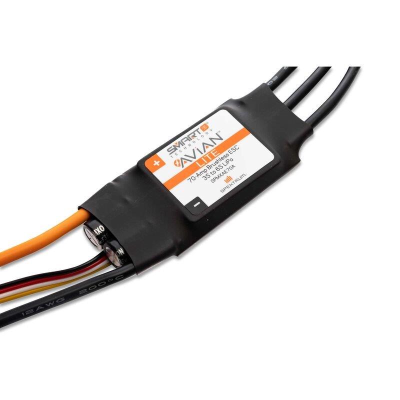 Spektrum Avian 70-Amp Smart Lite Brushless ESC, 3S-6S: IC3 Ver. E