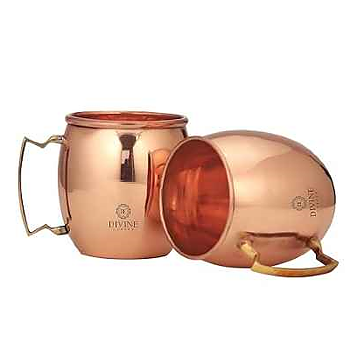 Kopparmugg slät, set av 2, Divine Copper