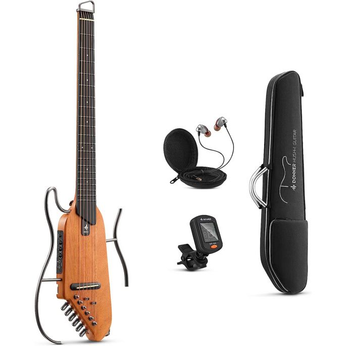 Donner HUSH-I Silent westerngitarr mahogany