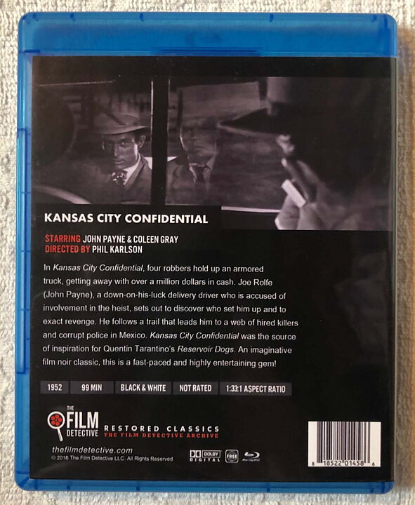 Kansas City Confidential Blu-ray 