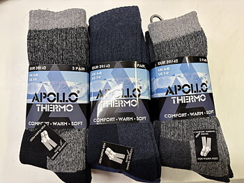 Varm ullthermosock i  3-pack, stark och varm.