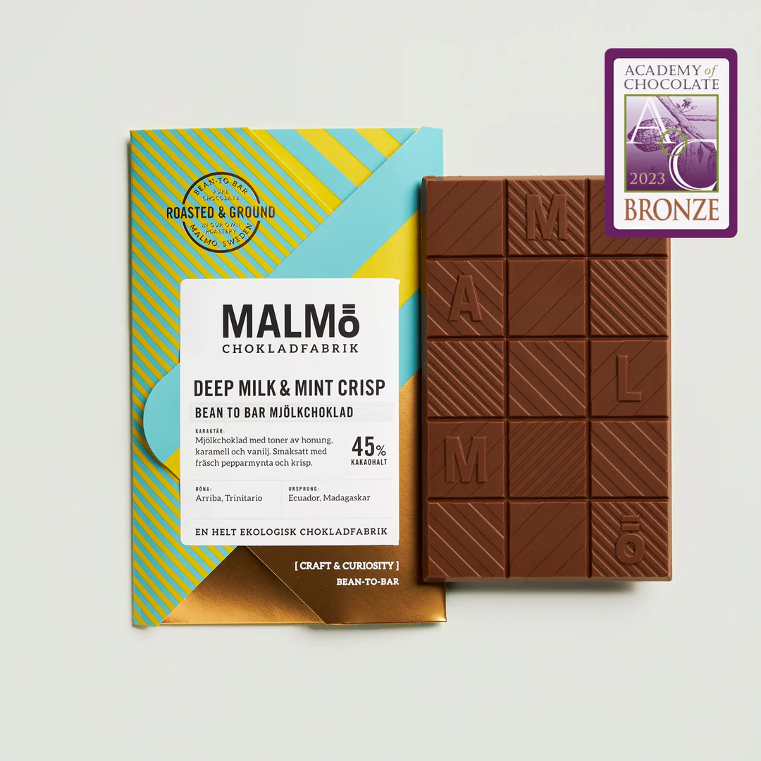 Malmö Chokaldfabrik Craft "Deep milk & mint crisp" 